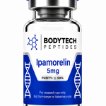 Vial of Ipamorelin 5mg research peptide